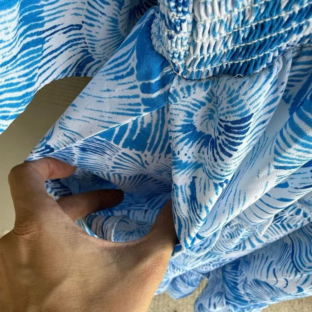 Chico's Light Blue Seashell Print Mini Dress - Picture 8 of 8